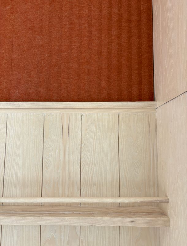 Acoustic panelling and ash leaflet storage rack