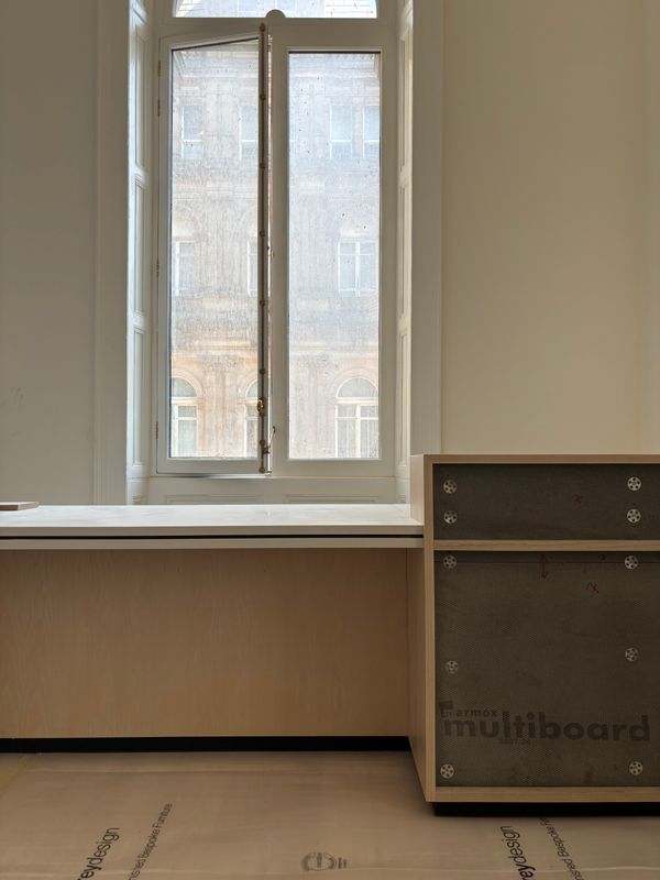 Desk installation in the Leeds Ticket Hub office