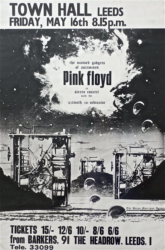 Pink Floyd at Leeds Town Hall poster