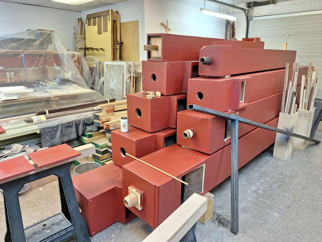 Nicholson & Co working on the Leeds Town Hall organ